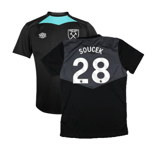 2024-2025 West Ham Training Jersey (Black) - Kids (Soucek 28)