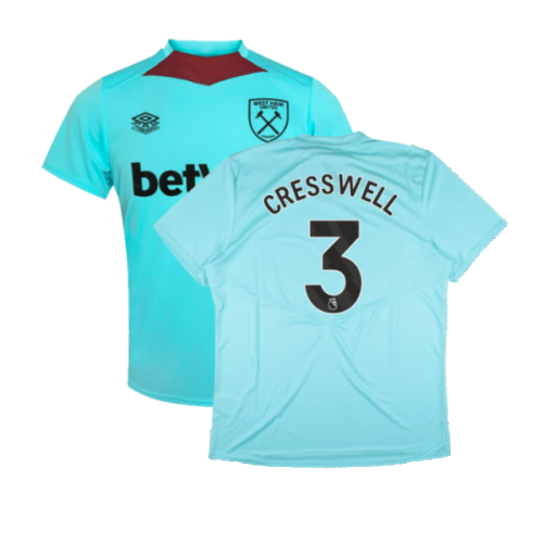 2024-2025 West Ham Training Jersey (Blue Radiance) (Cresswell 3)