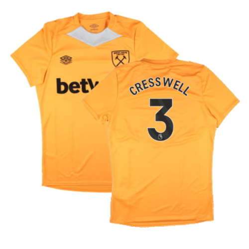 2024-2025 West Ham Training Jersey (Orange) (Cresswell 3)