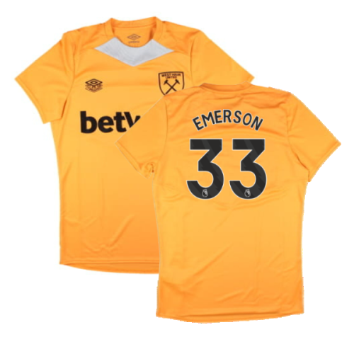 2024-2025 West Ham Training Jersey (Orange) (Emerson 33)