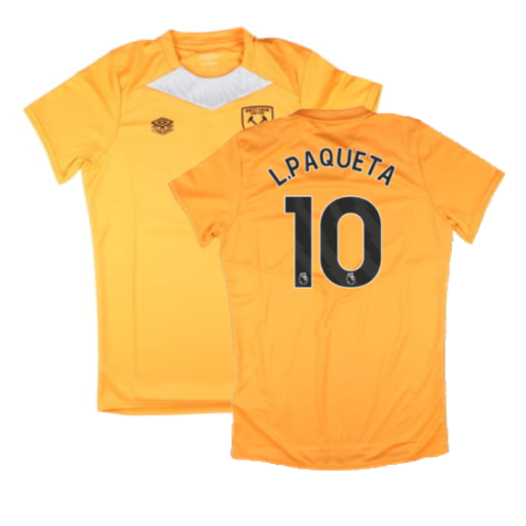 2024-2025 West Ham Training Jersey (Orange) - Kids (L.Paqueta 10)