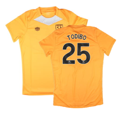 2024-2025 West Ham Training Jersey (Orange) - Kids (Todibo 25)