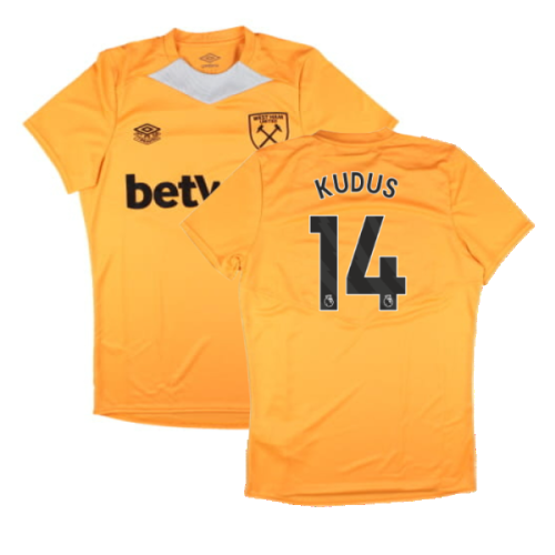 2024-2025 West Ham Training Jersey (Orange) (Kudus 14)