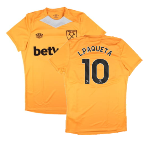 2024-2025 West Ham Training Jersey (Orange) (L.Paqueta 10)