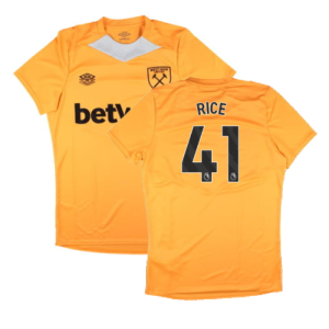 2024-2025 West Ham Training Jersey (Orange) (Rice 41)