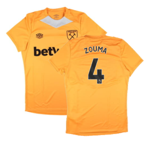 2024-2025 West Ham Training Jersey (Orange) (Zouma 4)