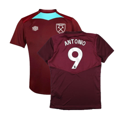 2024-2025 West Ham Training Jersey (Wine) - Kids (Antonio 9)