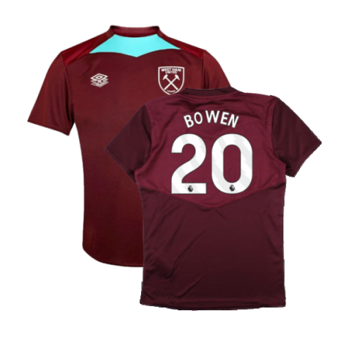 2024-2025 West Ham Training Jersey (Wine) - Kids (Bowen 20)