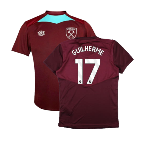 2024-2025 West Ham Training Jersey (Wine) - Kids (Guilherme 17)