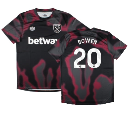 2024-2025 West Ham Warm Up Jersey (Black) (Bowen 20)