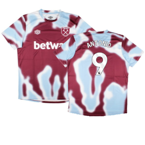 2024-2025 West Ham Warm Up Jersey (New Claret) (Antonio 9)