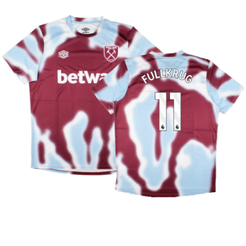 2024-2025 West Ham Warm Up Jersey (New Claret) (Fullkrug 11)