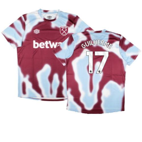 2024-2025 West Ham Warm Up Jersey (New Claret) (Guilherme 17)