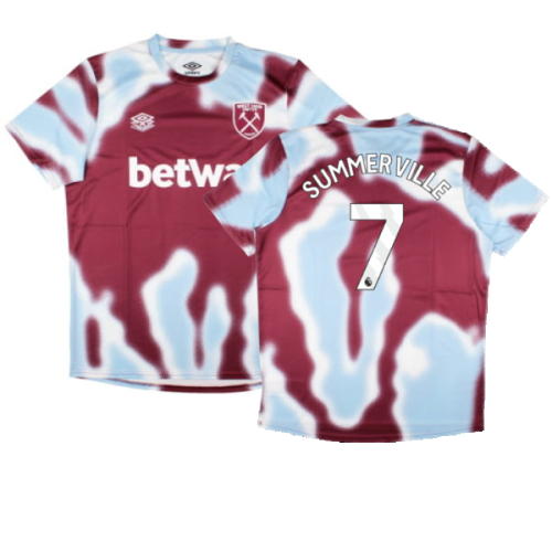 2024-2025 West Ham Warm Up Jersey (New Claret) (Summerville 7)