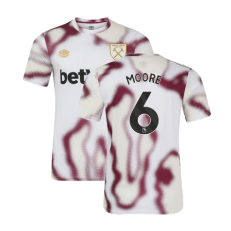 2024-2025 West Ham Warm Up Jersey (White) (Moore 6)