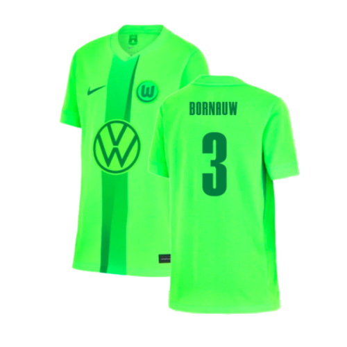 2024-2025 Wolfsburg Home Shirt (Kids) (Bornauw 3)