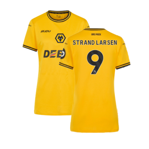 2024-2025 Wolves Home Shirt (Womens) (Strand Larsen 9)