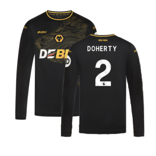 2024-2025 Wolves Long Sleeve Away Shirt (Doherty 2)