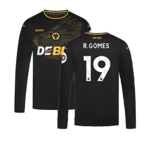 2024-2025 Wolves Long Sleeve Away Shirt (R.Gomes 19)