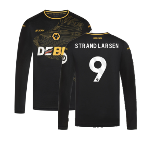 2024-2025 Wolves Long Sleeve Away Shirt (Strand Larsen 9)