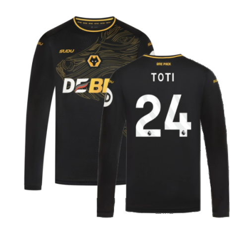 2024-2025 Wolves Long Sleeve Away Shirt (Toti 24)