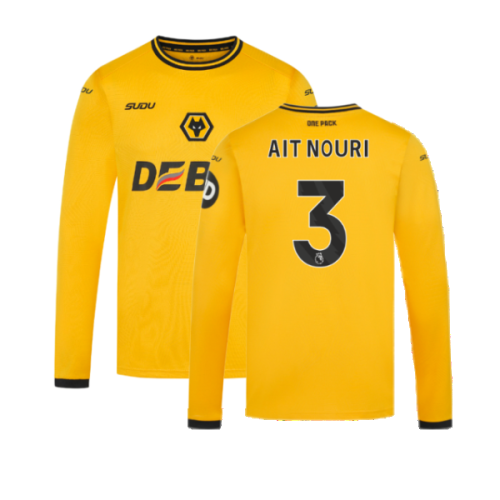 2024-2025 Wolves Long Sleeve Home Shirt (Ait Nouri 3)