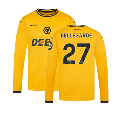 2024-2025 Wolves Long Sleeve Home Shirt (Bellegarde 27)