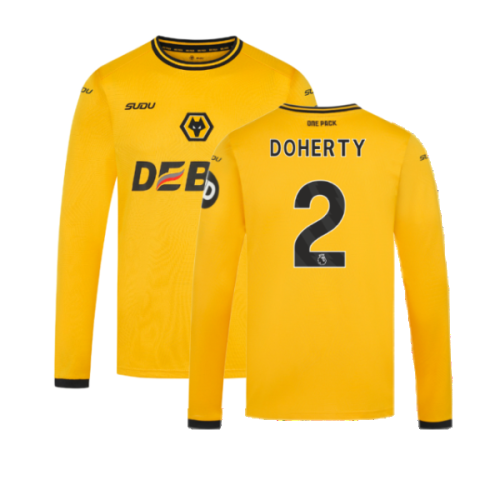 2024-2025 Wolves Long Sleeve Home Shirt (Doherty 2)