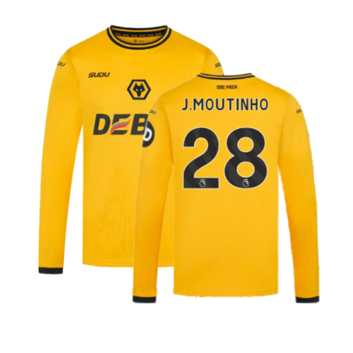 2024-2025 Wolves Long Sleeve Home Shirt (J.Moutinho 28)