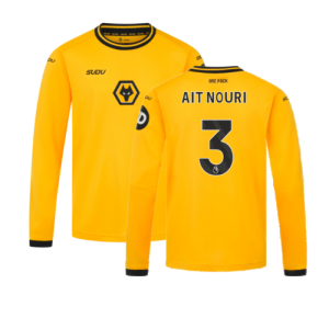 2024-2025 Wolves Long Sleeve Home Shirt (Kids) (Ait Nouri 3)