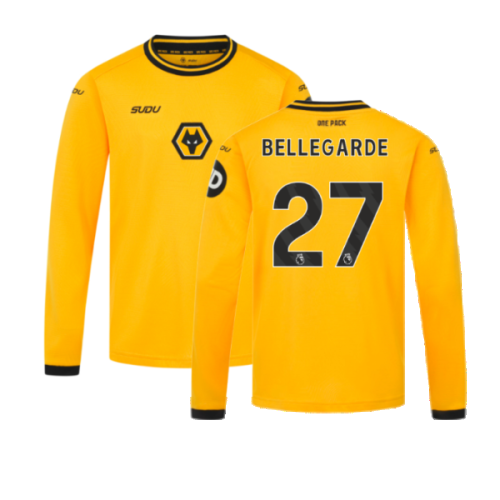 2024-2025 Wolves Long Sleeve Home Shirt (Kids) (Bellegarde 27)