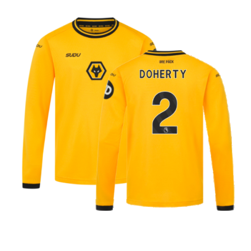 2024-2025 Wolves Long Sleeve Home Shirt (Kids) (Doherty 2)