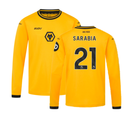 2024-2025 Wolves Long Sleeve Home Shirt (Kids) (Sarabia 21)