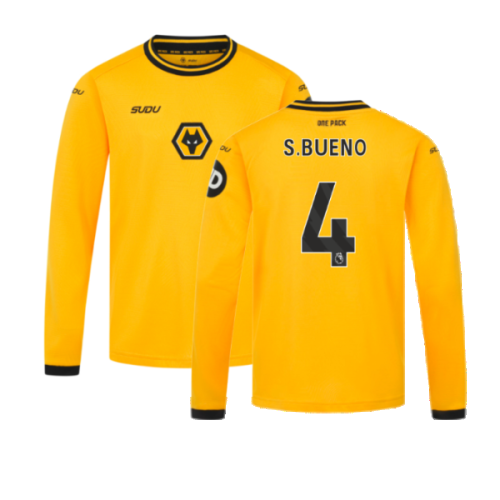 2024-2025 Wolves Long Sleeve Home Shirt (Kids) (S.Bueno 4)