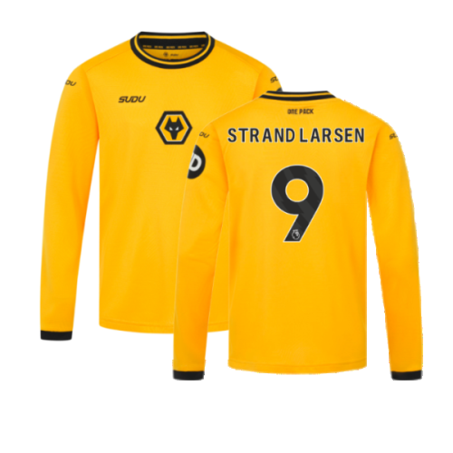 2024-2025 Wolves Long Sleeve Home Shirt (Kids) (Strand Larsen 9)