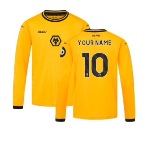 2024-2025 Wolves Long Sleeve Home Shirt (Kids) (Your Name)