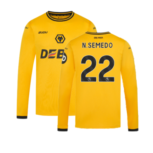 2024-2025 Wolves Long Sleeve Home Shirt (N.Semedo 22)