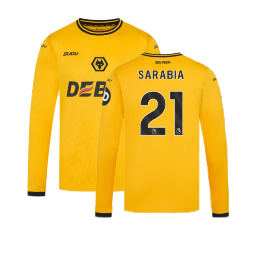 2024-2025 Wolves Long Sleeve Home Shirt (Sarabia 21)