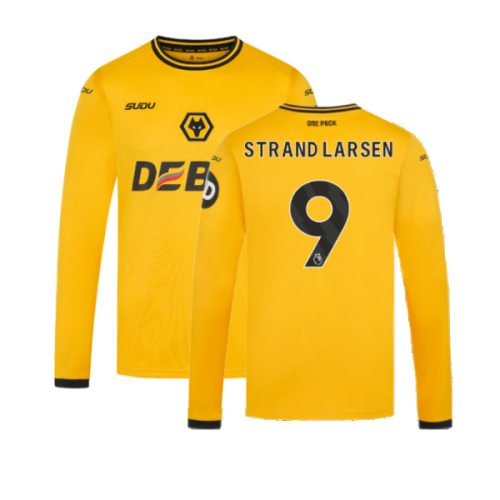 2024-2025 Wolves Long Sleeve Home Shirt (Strand Larsen 9)