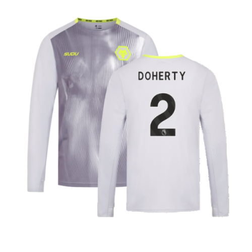 2024-2025 Wolves Players Training Long Sleeved Tee (Grey) (Doherty 2)