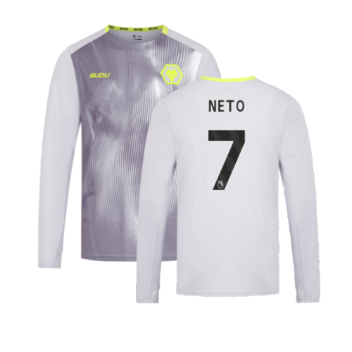 2024-2025 Wolves Players Training Long Sleeved Tee (Grey) (Neto 7)