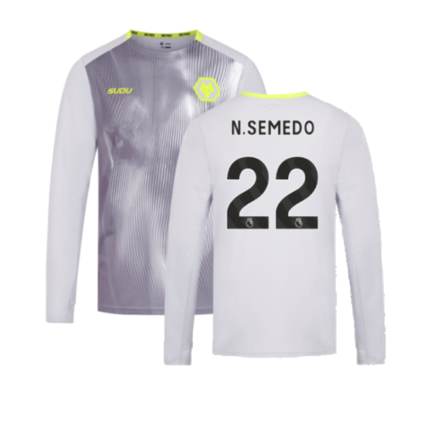 2024-2025 Wolves Players Training Long Sleeved Tee (Grey) (N.Semedo 22)