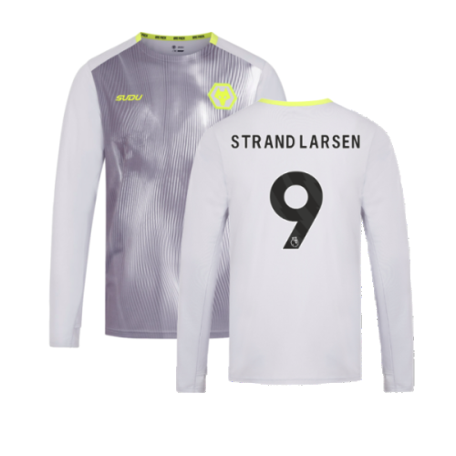 2024-2025 Wolves Players Training Long Sleeved Tee (Grey) (Strand Larsen 9)