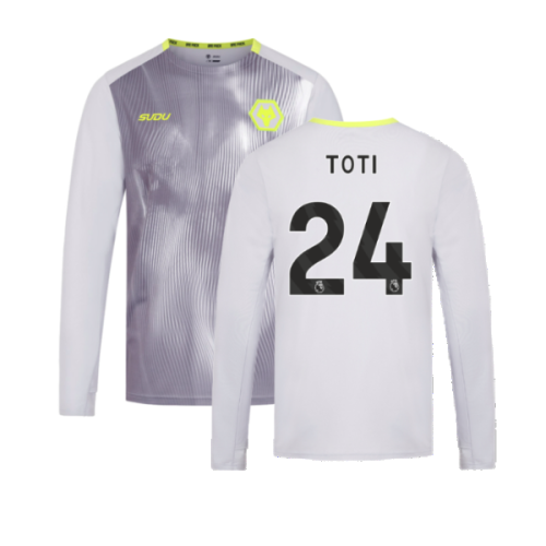 2024-2025 Wolves Players Training Long Sleeved Tee (Grey) (Toti 24)