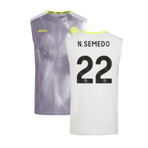 2024-2025 Wolves Players Training Vest (Grey) (N.Semedo 22)