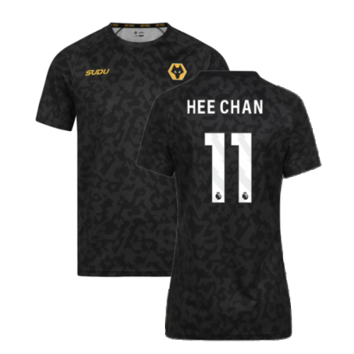 2024-2025 Wolves Pre Match Training Shirt (Black) (Hee Chan 11)