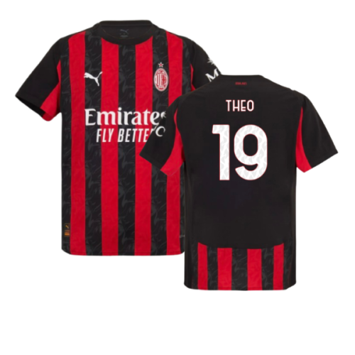 2025-2026 AC Milan Authentic Home Shirt (Theo 19)