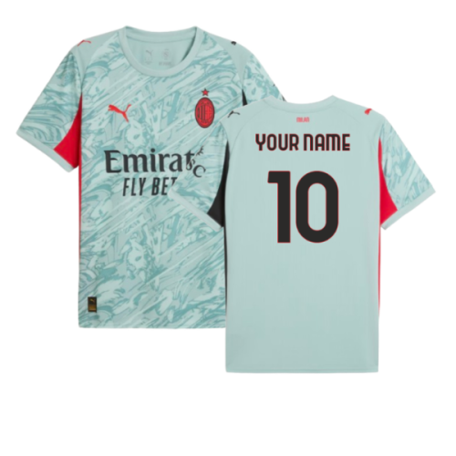 2025-2026 AC Milan Home Goalkeeper Shirt (Modern Mint) (Your Name)