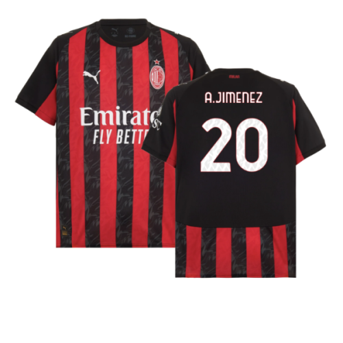 2025-2026 AC Milan Home Shirt (A.Jimenez 20)