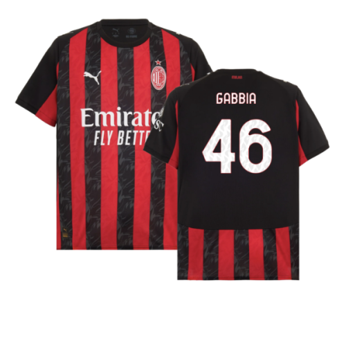 2025-2026 AC Milan Home Shirt (Gabbia 46)